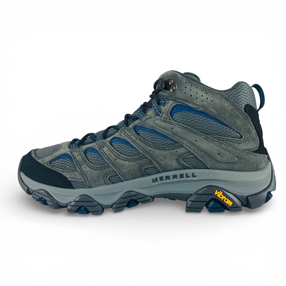 Merrell Moab 3 Mid Granite Grey Blue Men's Wide Hiking Shoes Boots J035865W